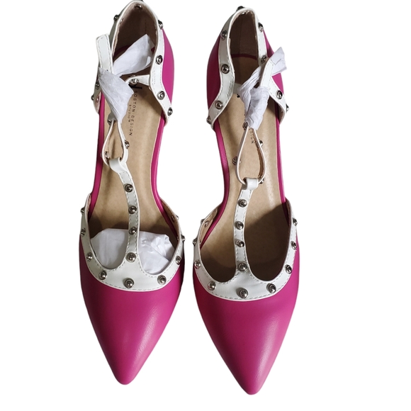 NEW IN BOX Boston Design Studios Women's Heels Studded Pumps Size 8.5 - Picture 13 of 15